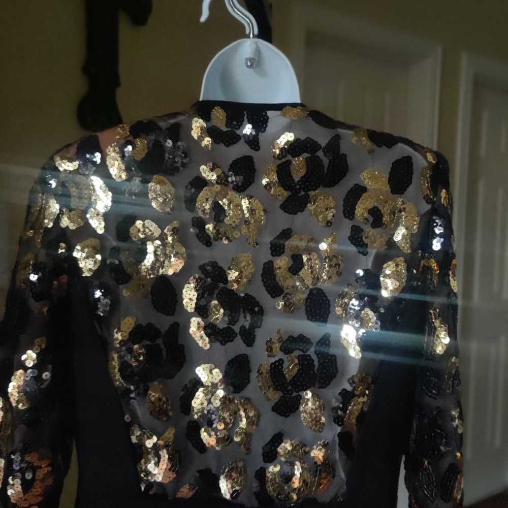 Rickie Freeman Vtg V-Neck Sequin Jacket - image 6