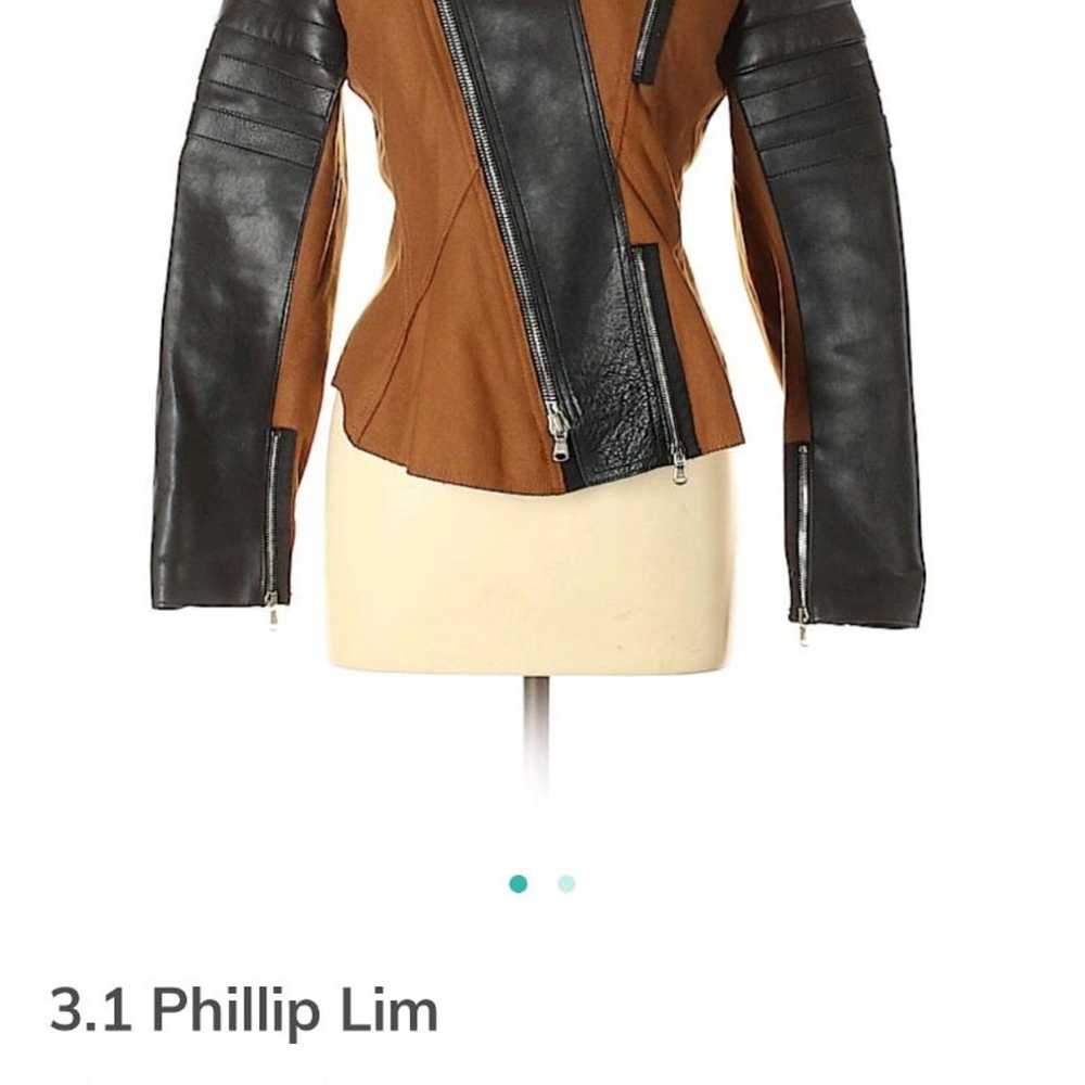 phillip lim leather moto jacket - image 1
