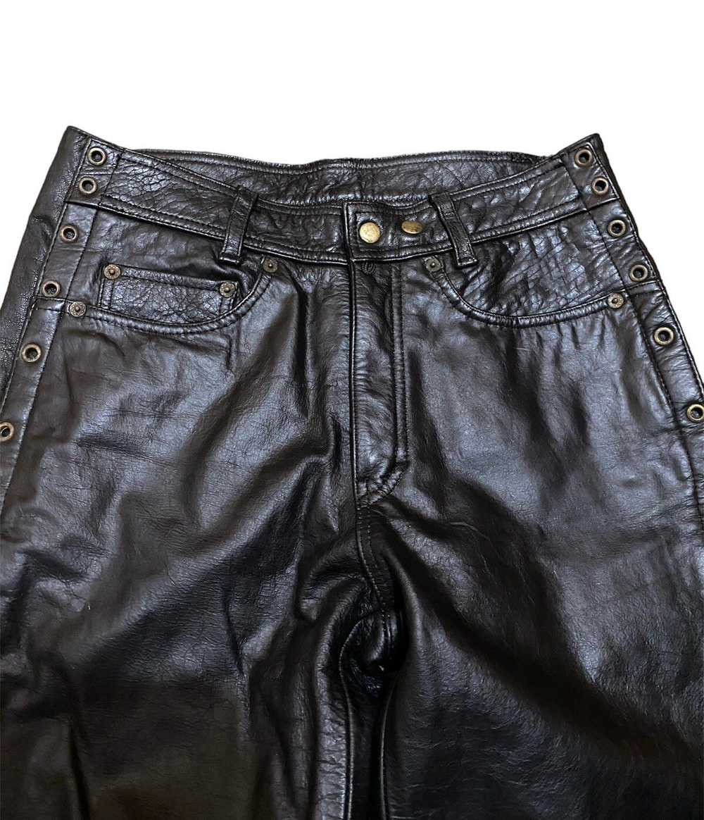 Biker Jeans × Genuine Leather × Vintage Vintage M… - image 2