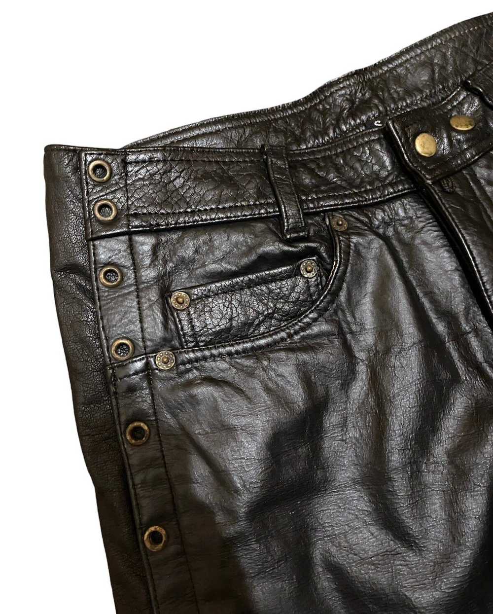 Biker Jeans × Genuine Leather × Vintage Vintage M… - image 3