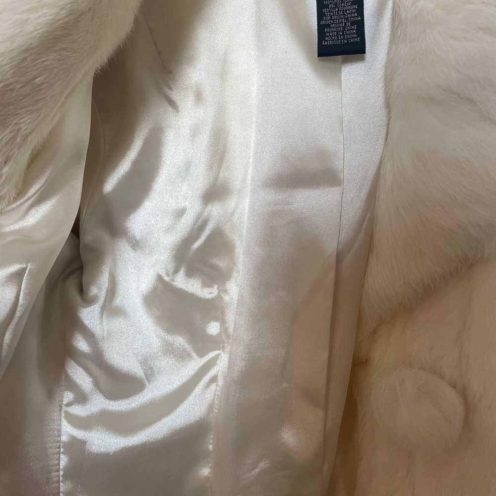 BEBE Cropped Genuine Rabbit Fur Jacket Size Medium - image 3