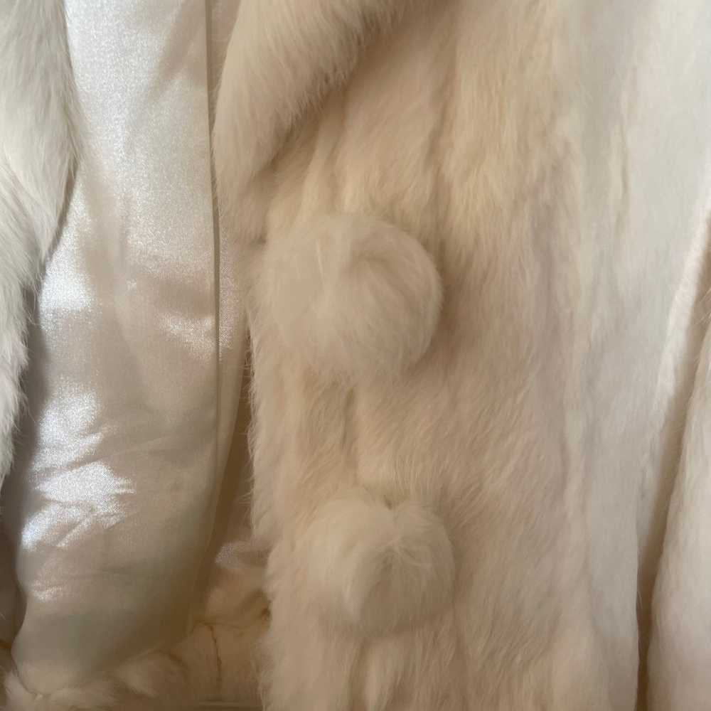 BEBE Cropped Genuine Rabbit Fur Jacket Size Medium - image 4