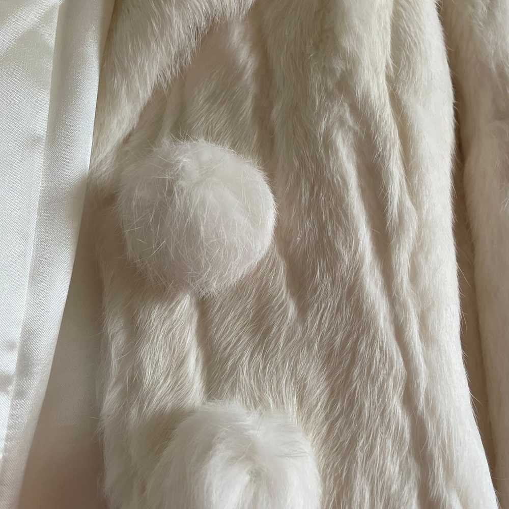 BEBE Cropped Genuine Rabbit Fur Jacket Size Medium - image 7