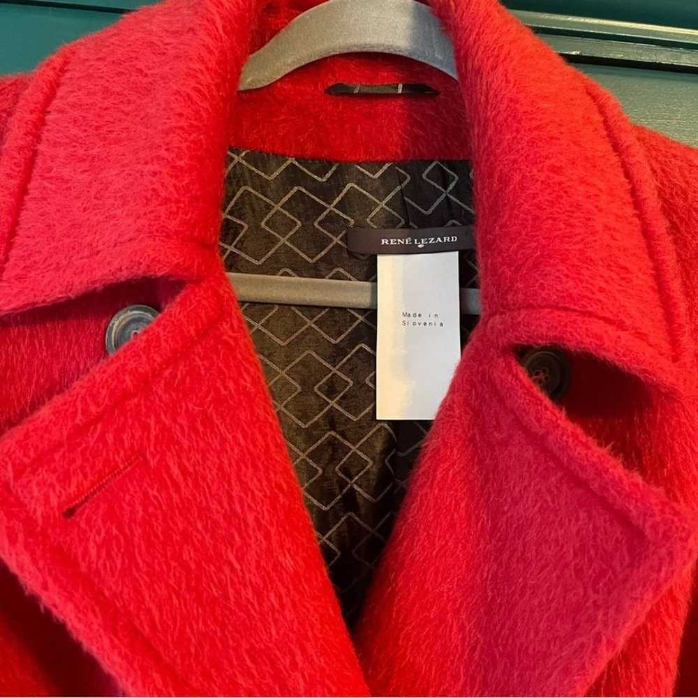 Rene Lezard Red Coat Jacket Alpaca / Wool Sz 40 -… - image 3