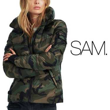SAM. Medium Camo Jacket Puffer Down Bomber Freest… - image 1