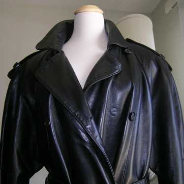 Maxima Leather Trench Coat