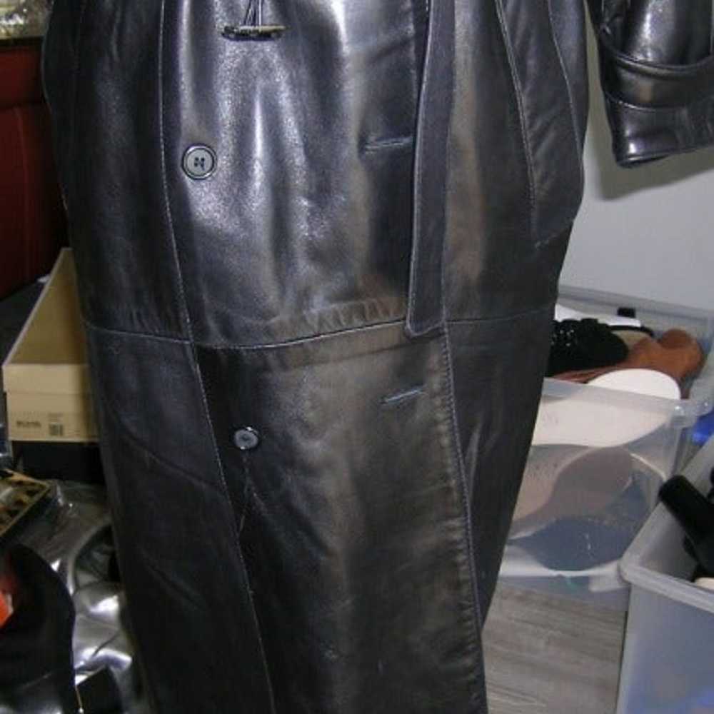 Maxima Leather Trench Coat - image 2