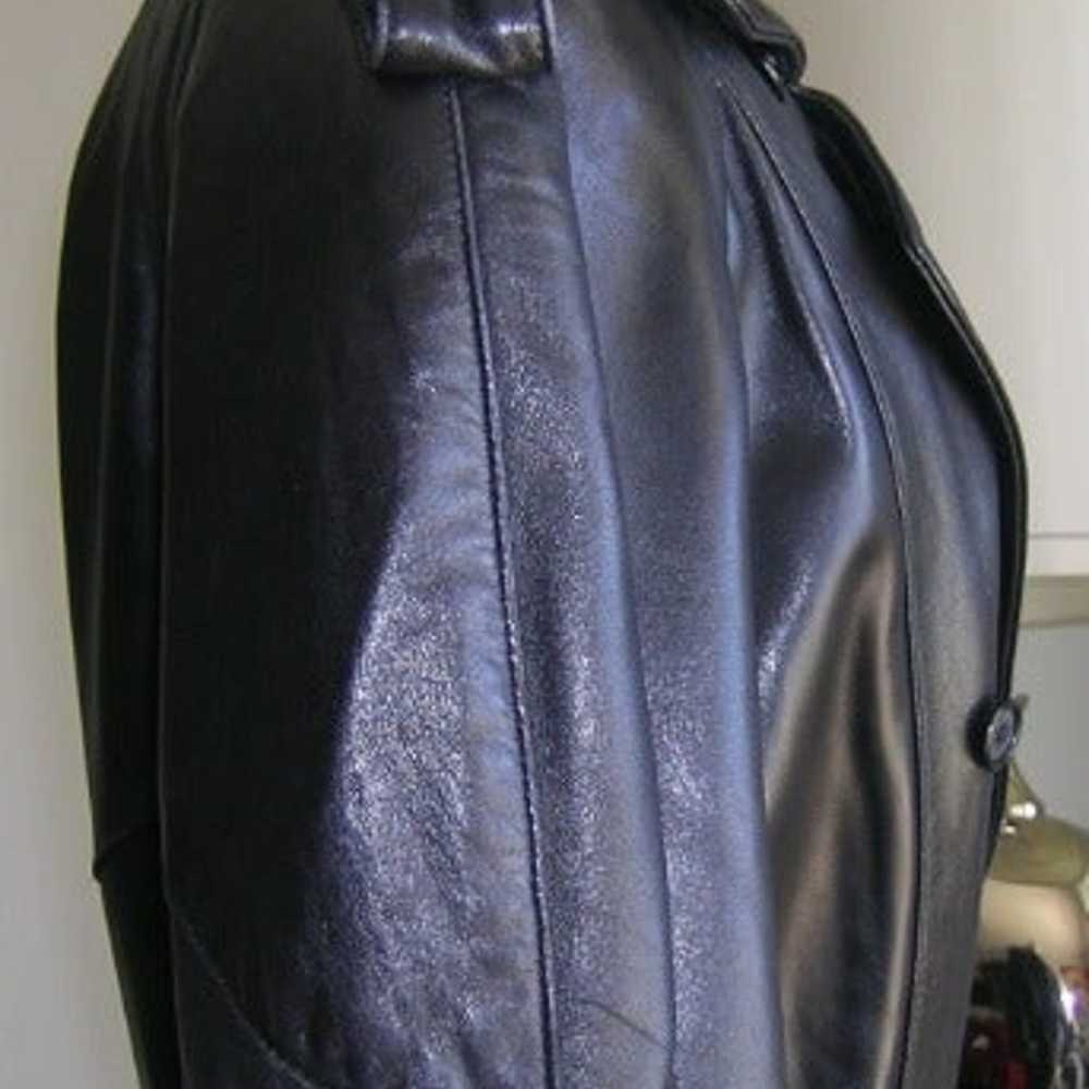 Maxima Leather Trench Coat - image 3