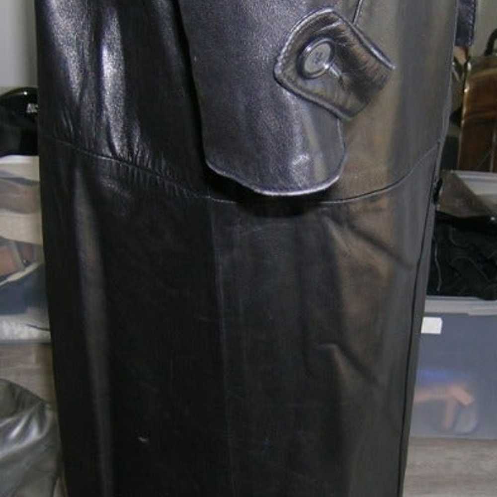 Maxima Leather Trench Coat - image 4