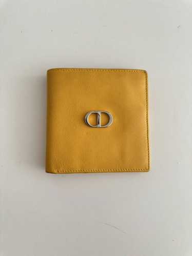 Dior christian dior yellow leather wallet
