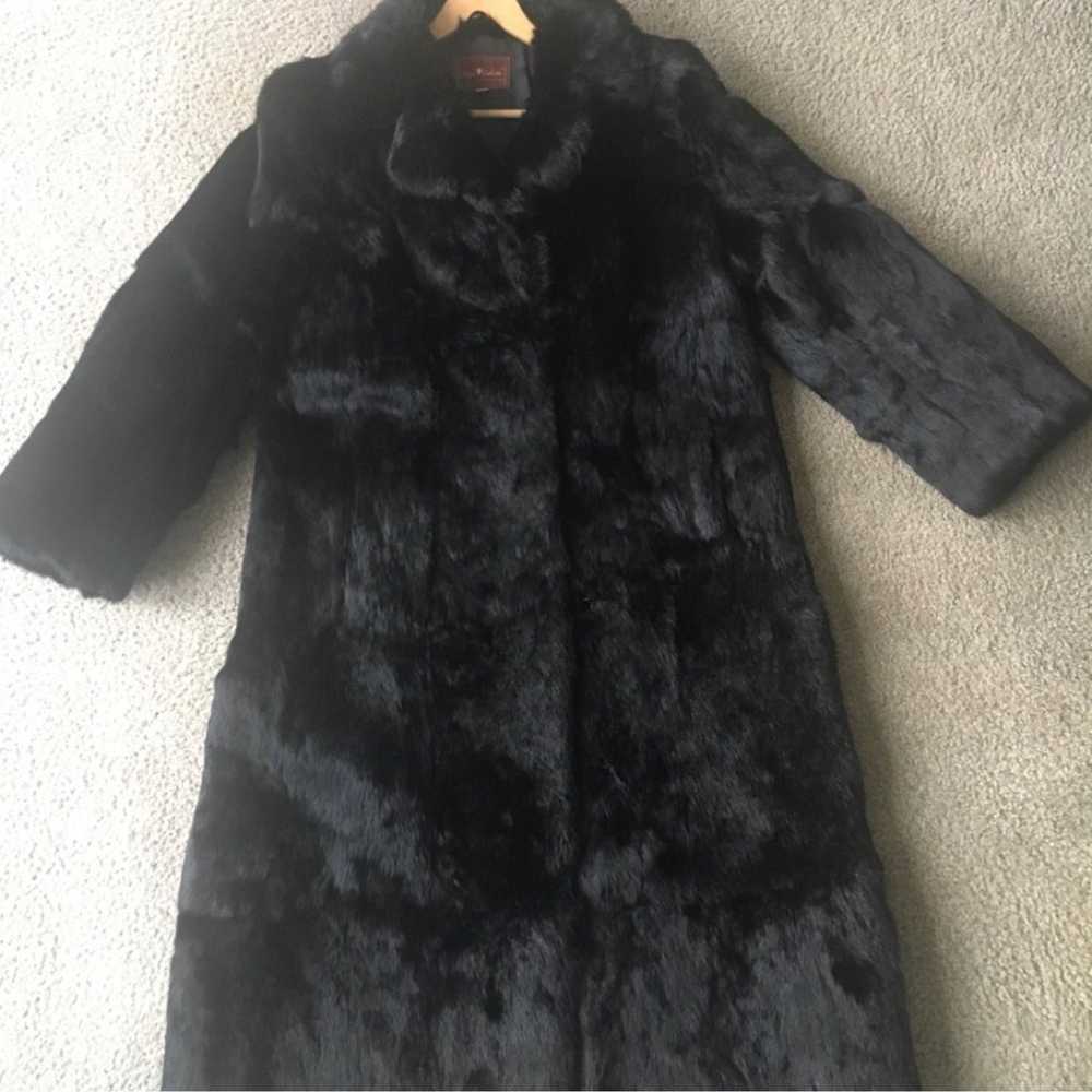 Rabbit Black Fur Coat - image 1