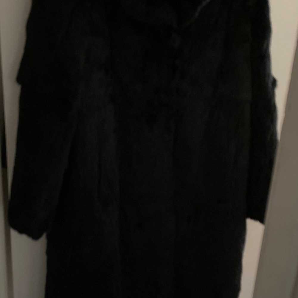 Rabbit Black Fur Coat - image 5