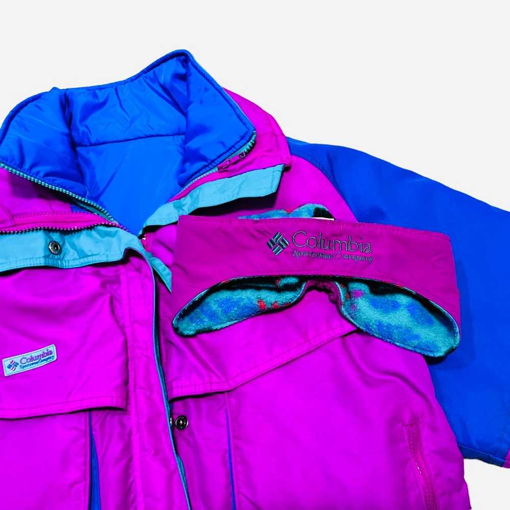 Vintage 80s 90s Columbia Teal & Pink 3 In 1 Ski J… - image 10