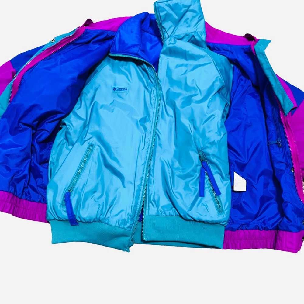 Vintage 80s 90s Columbia Teal & Pink 3 In 1 Ski J… - image 8