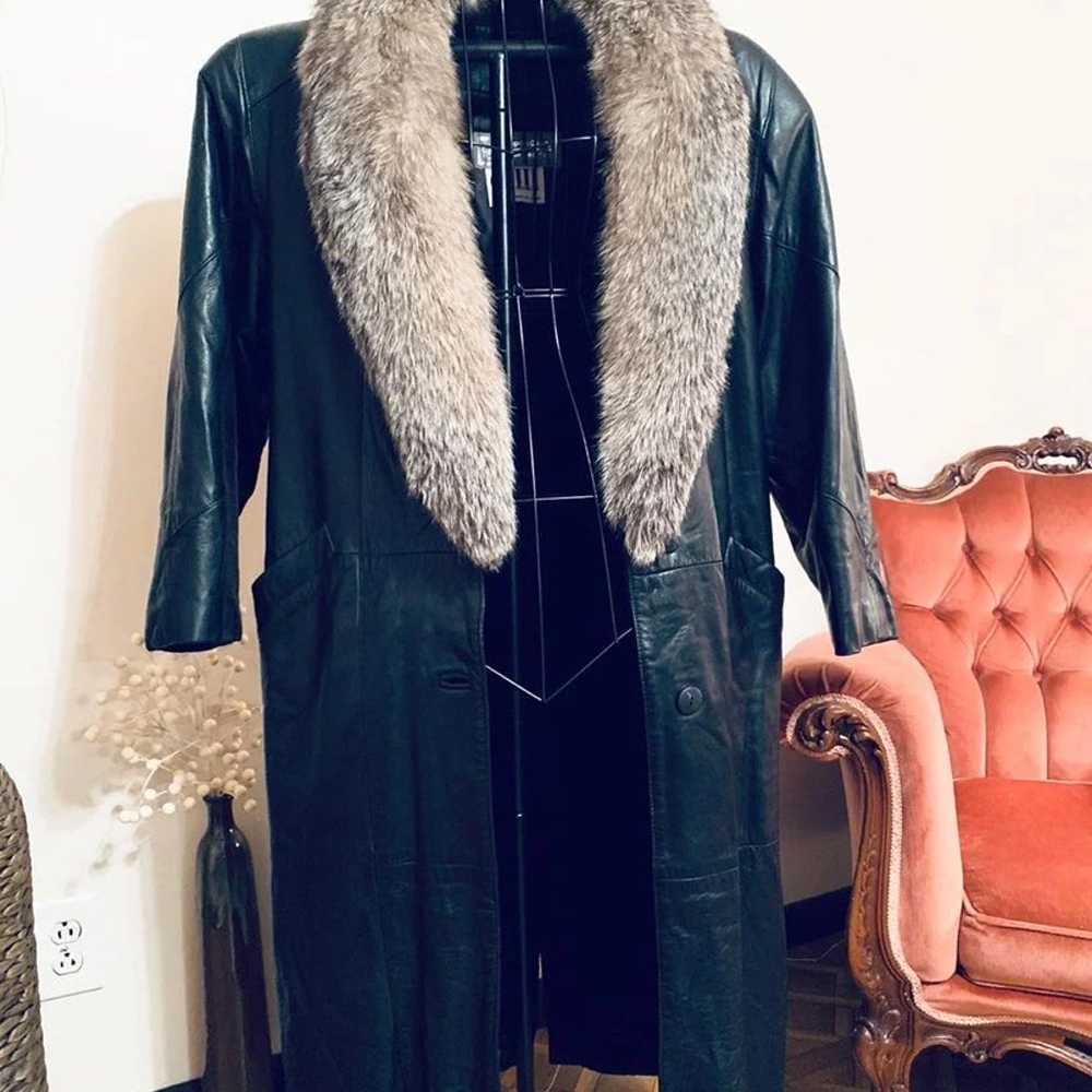 Saga Leather Fox Fur Coat - Gem