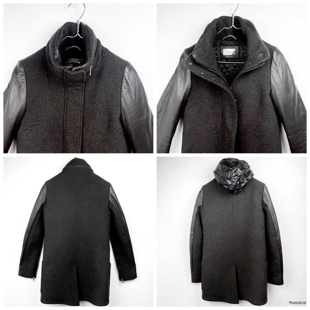 MACKAGE AZEL Black Wool & Premium Leather Coat Qu… - image 12