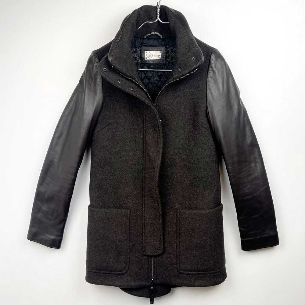 MACKAGE AZEL Black Wool & Premium Leather Coat Qu… - image 3