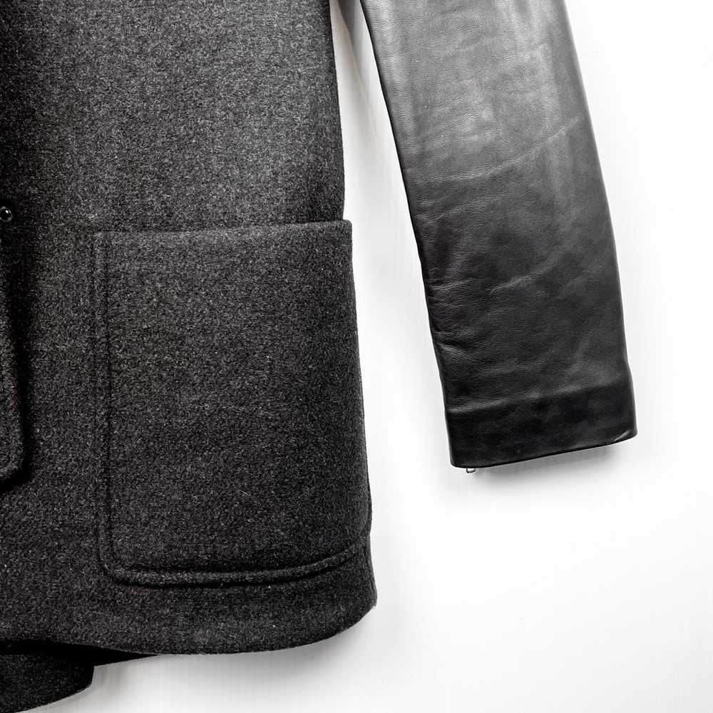 MACKAGE AZEL Black Wool & Premium Leather Coat Qu… - image 5