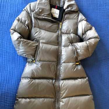 Down Puffer Jacket Coat Gray Metallic Size XS - image 1