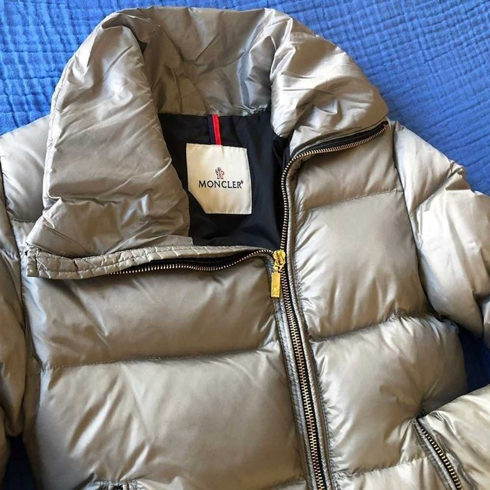Down Puffer Jacket Coat Gray Metallic Size XS - image 3
