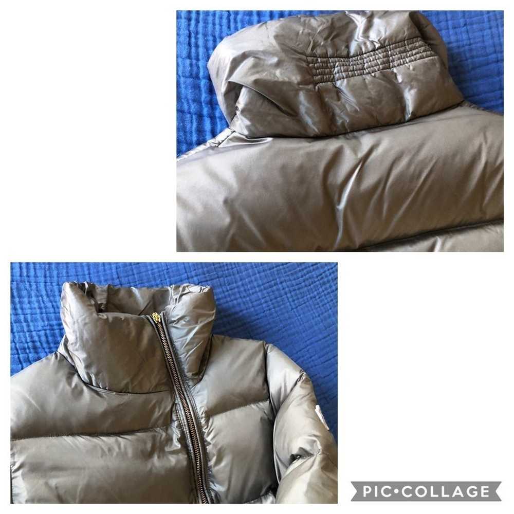 Down Puffer Jacket Coat Gray Metallic Size XS - image 8