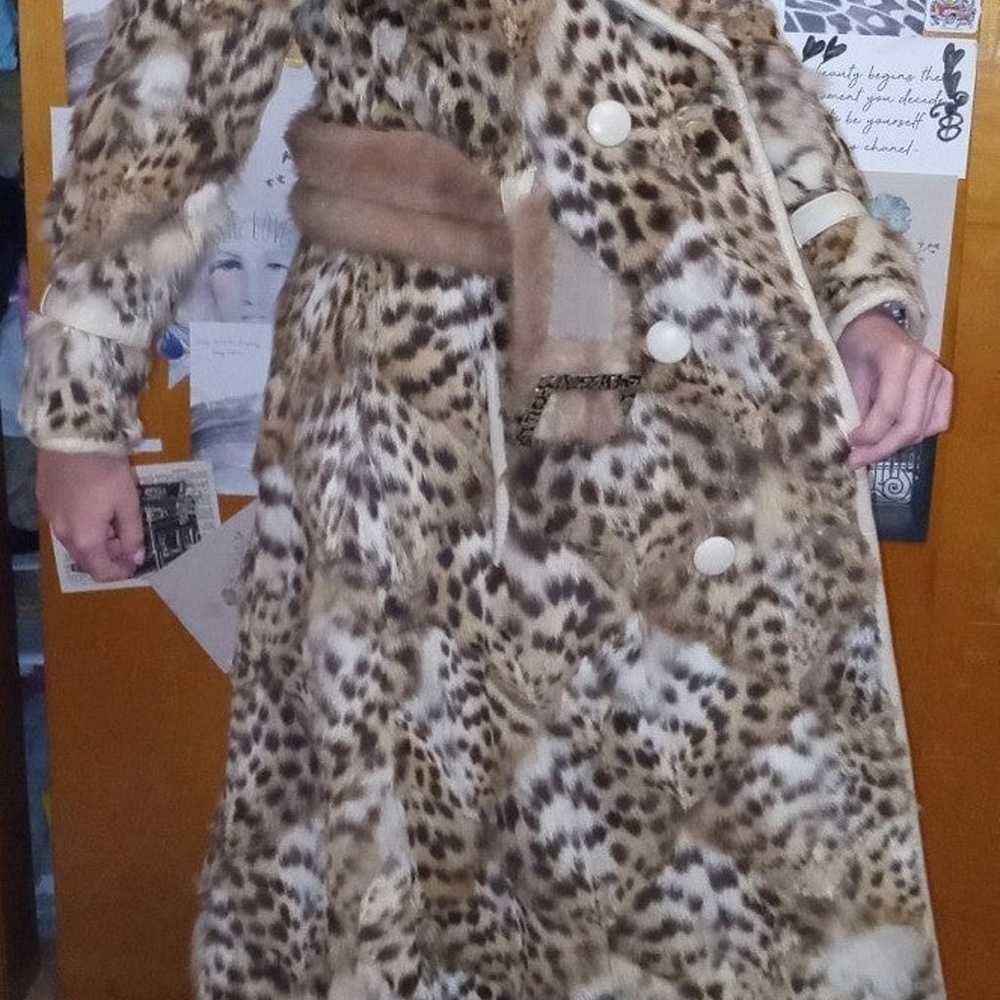 Lynx fur coat sz S - image 12