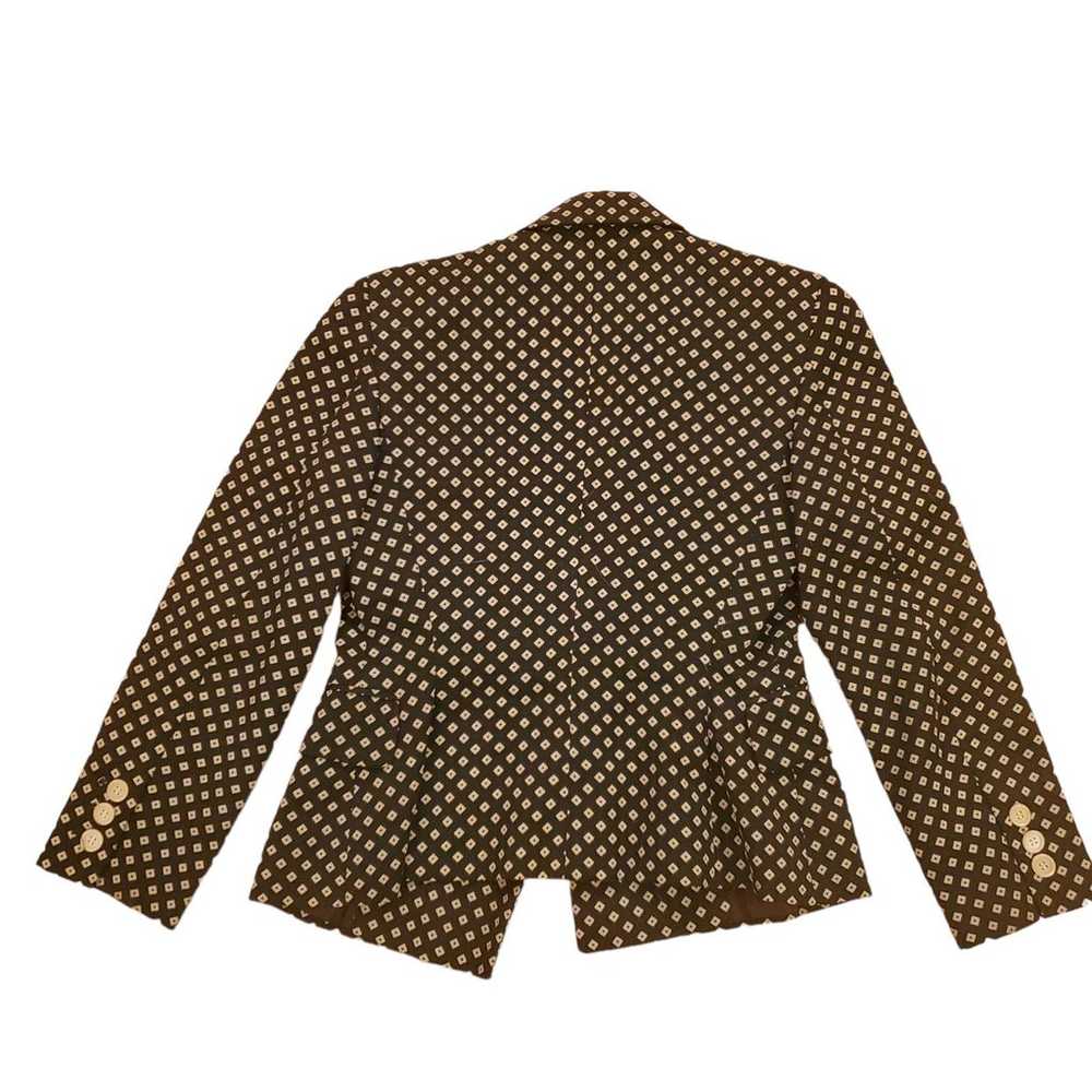 Vintage Moschino Couture! Brown Diamond Pattern S… - image 2