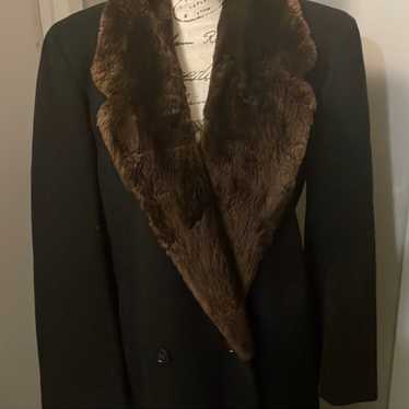 New , Gorgeous Vintage Wool Genine Fur Coat - image 1