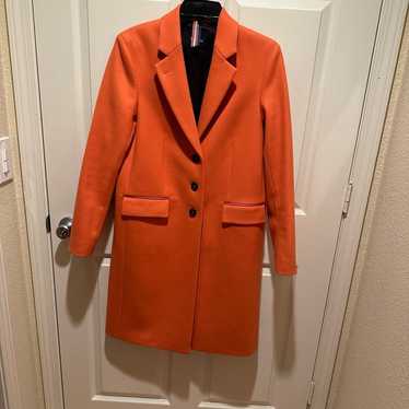 PAUL SMITH Orange colour block coat ORANGE