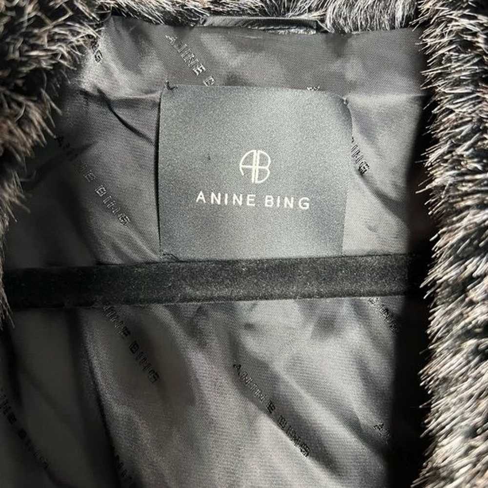 Anine Bing Faux Fur Black Coat size M - image 5