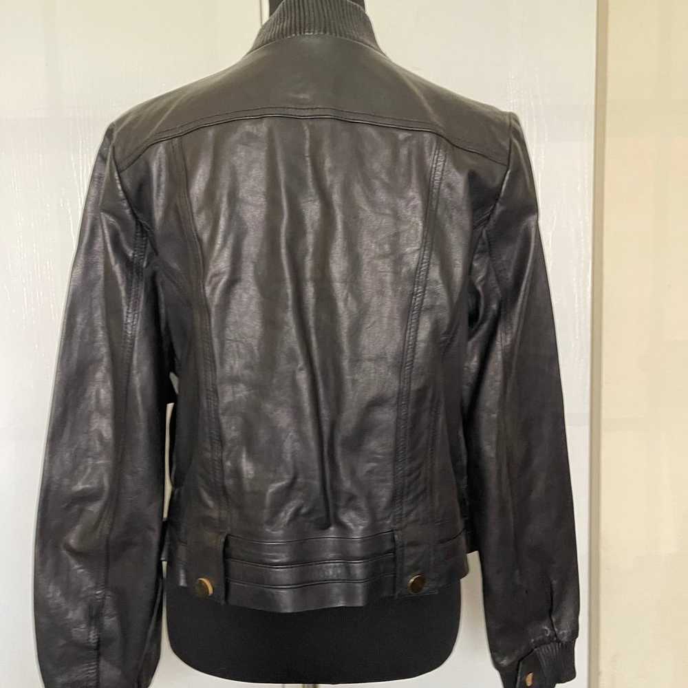 Tory Burch black leather moto jacket (only) - image 2