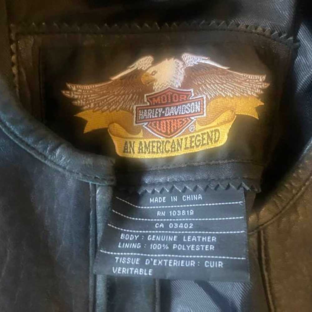 Harley Davidson Women's Motorcycle Leather Jacket - image 5