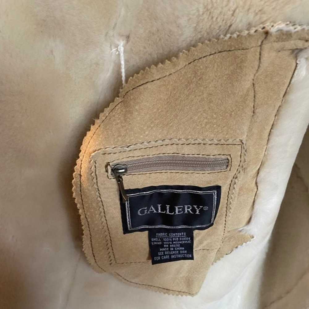 Gallery Vintage Genuine Leather Suede Fur Lined Y… - image 9