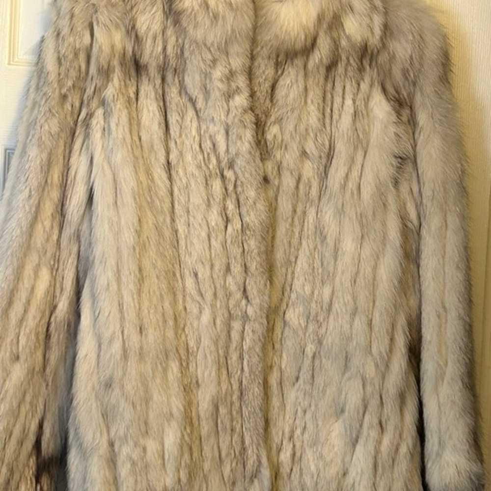 Vintage Blue Fox Fur Coat - image 1