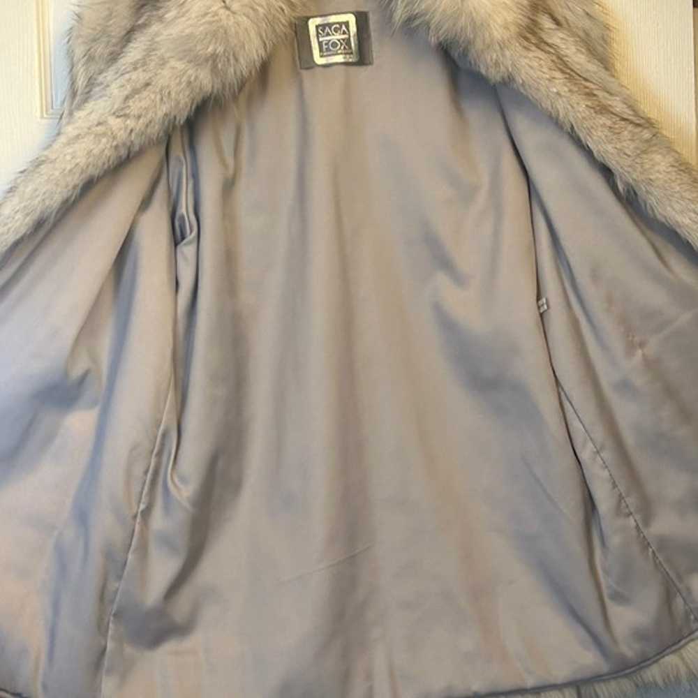 Vintage Blue Fox Fur Coat - image 3