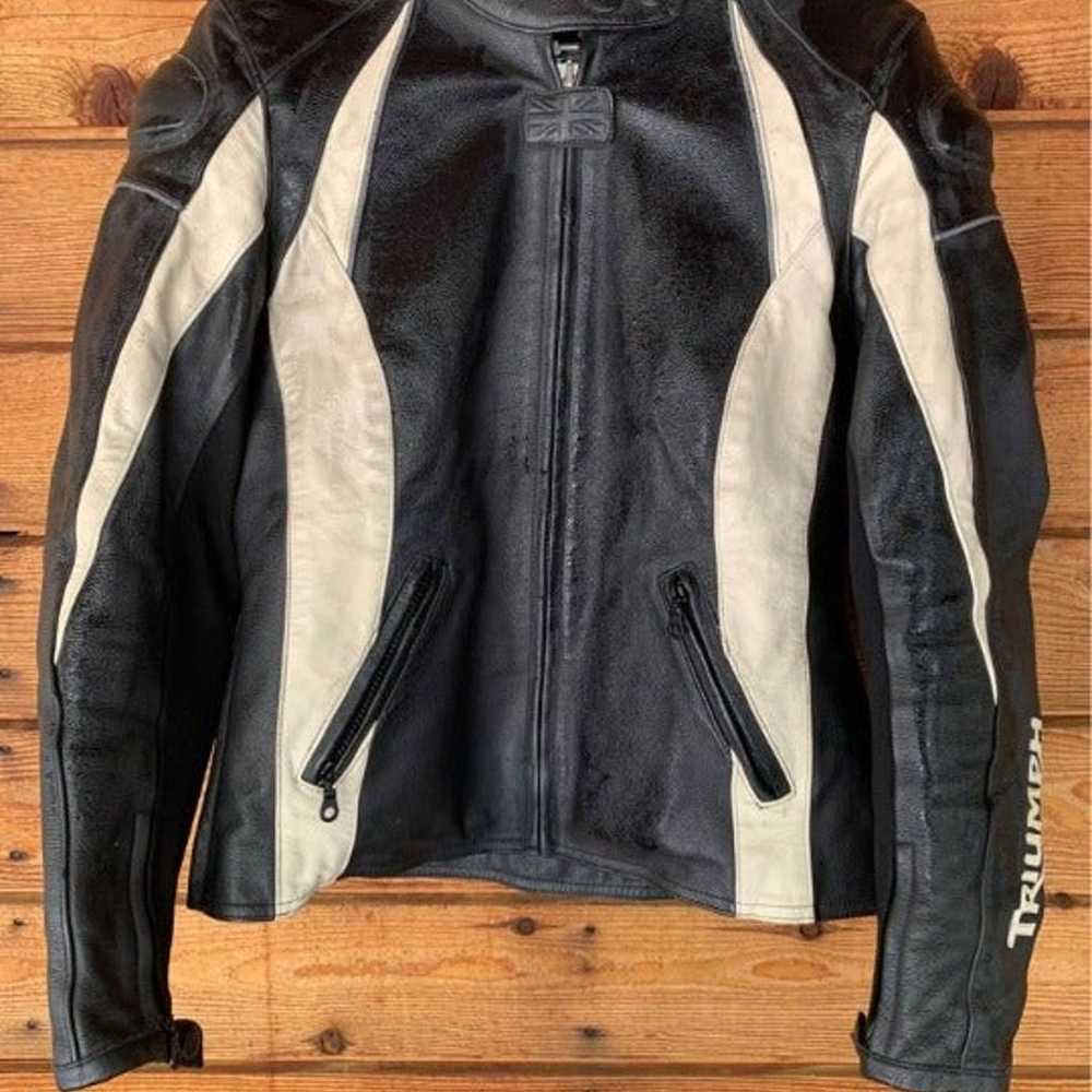 Triumph Leather jacket and pants-women's size Med… - image 2