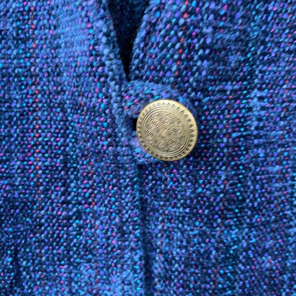 The Oregon Weaver Blue Jacket Hand Woven Deep V B… - image 2