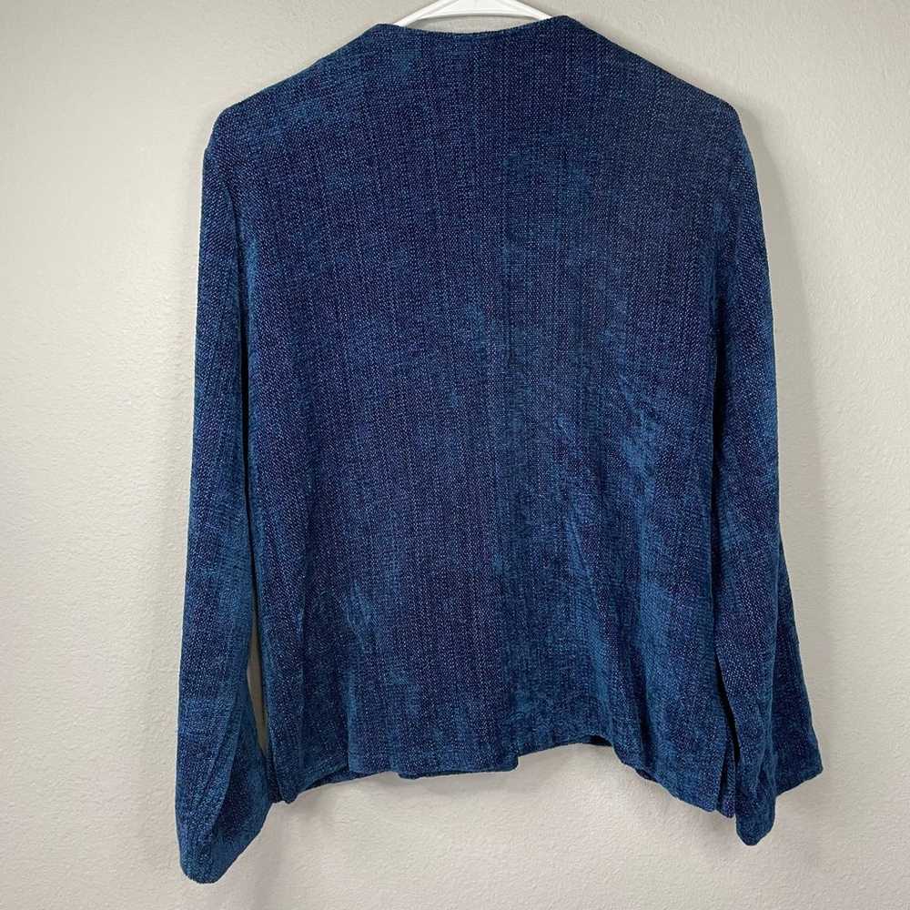 The Oregon Weaver Blue Jacket Hand Woven Deep V B… - image 4
