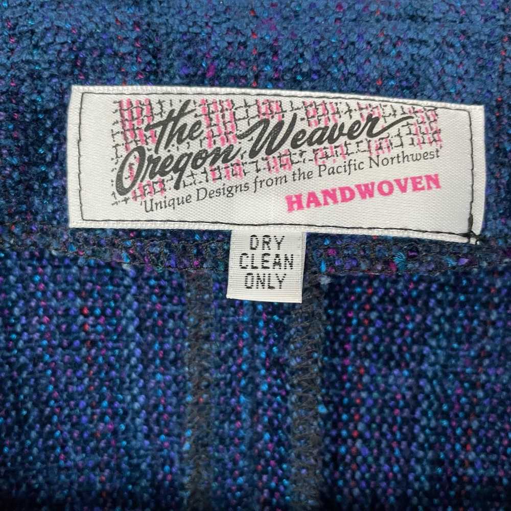 The Oregon Weaver Blue Jacket Hand Woven Deep V B… - image 5