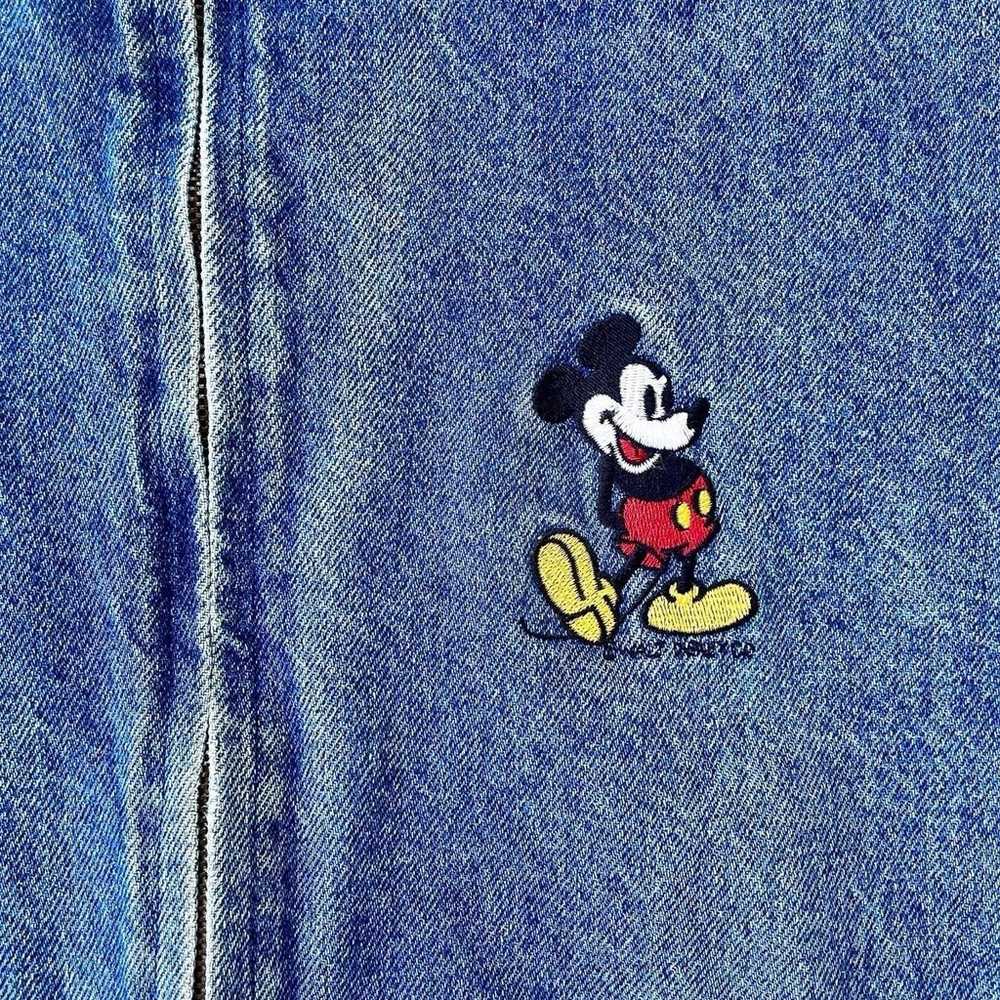 Vintage Walt Disney Mickey Mouse Denim Jean Jacke… - image 4