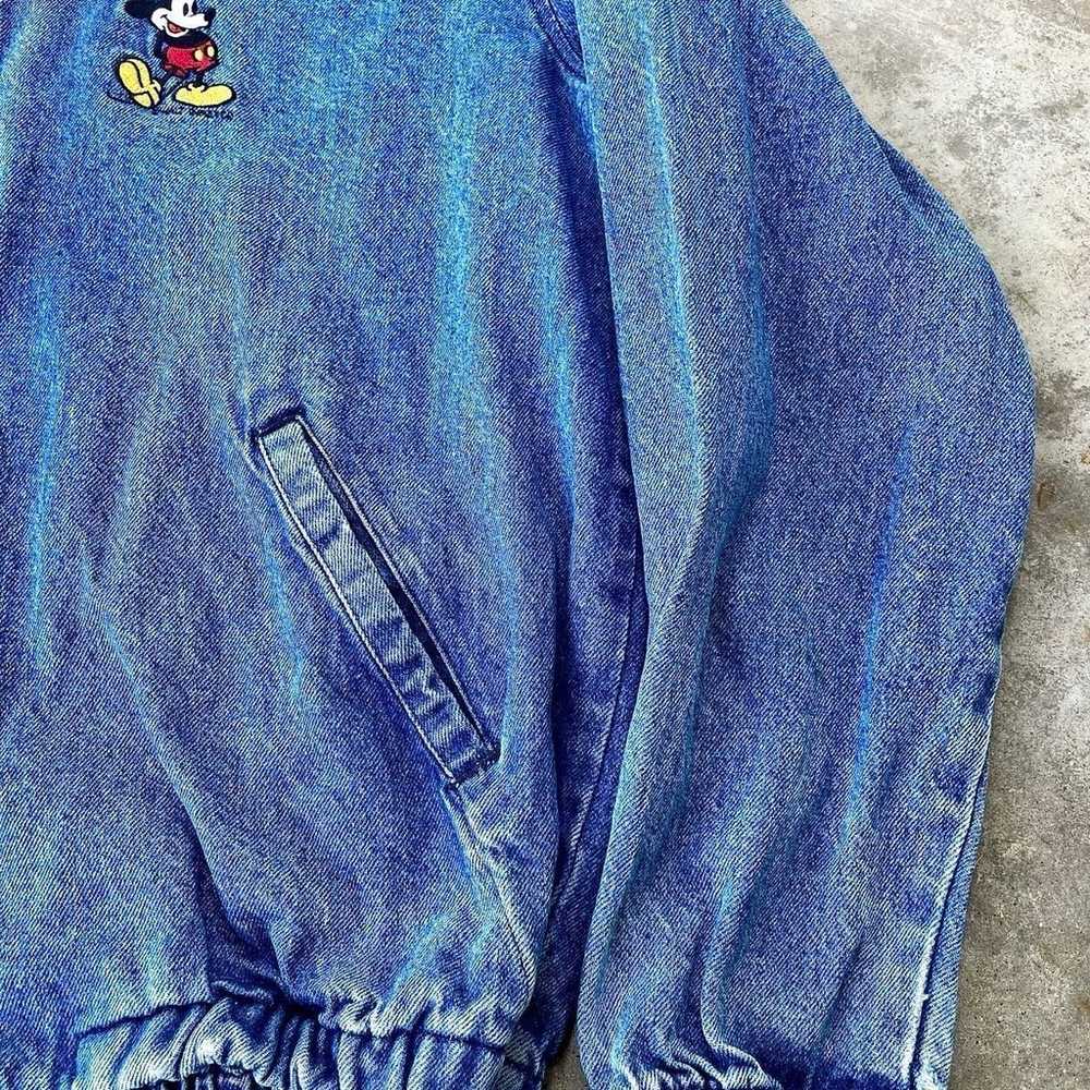 Vintage Walt Disney Mickey Mouse Denim Jean Jacke… - image 5