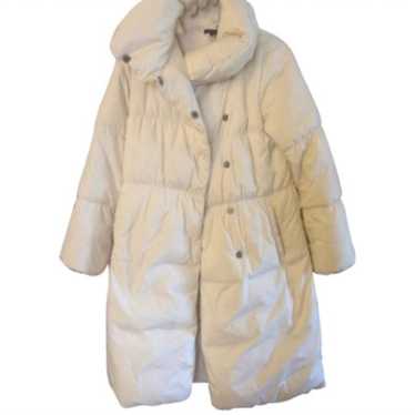 Theory Cream Winter Puffy Long Coat L