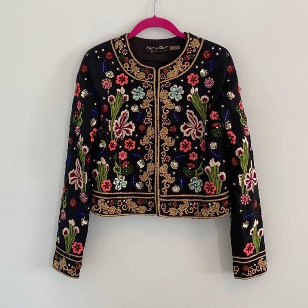 Alice + Olivia “Kidman” embroidered boxy jacket XS - image 2