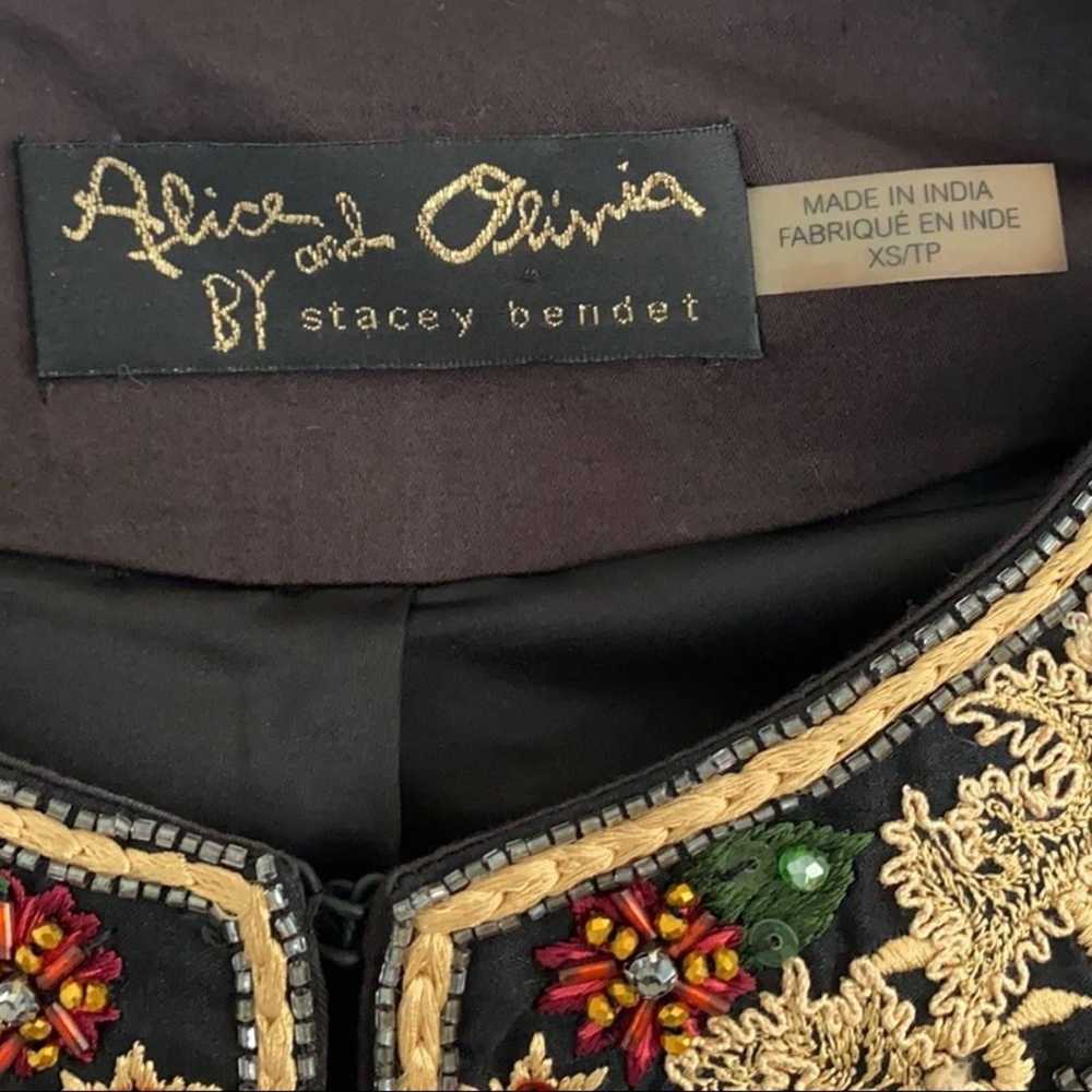 Alice + Olivia “Kidman” embroidered boxy jacket XS - image 3