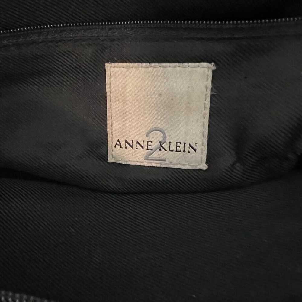Anne Klein 2 Womens Black Tweed Baguette Purse Sm… - image 5