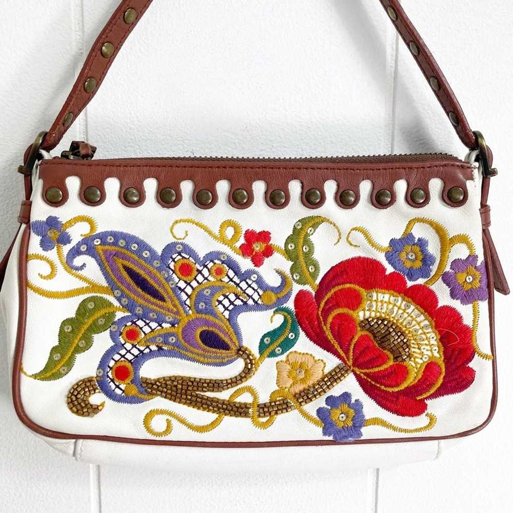 ISABELLA FIORE VINTAGE Embroidered Leather Handbag - image 12