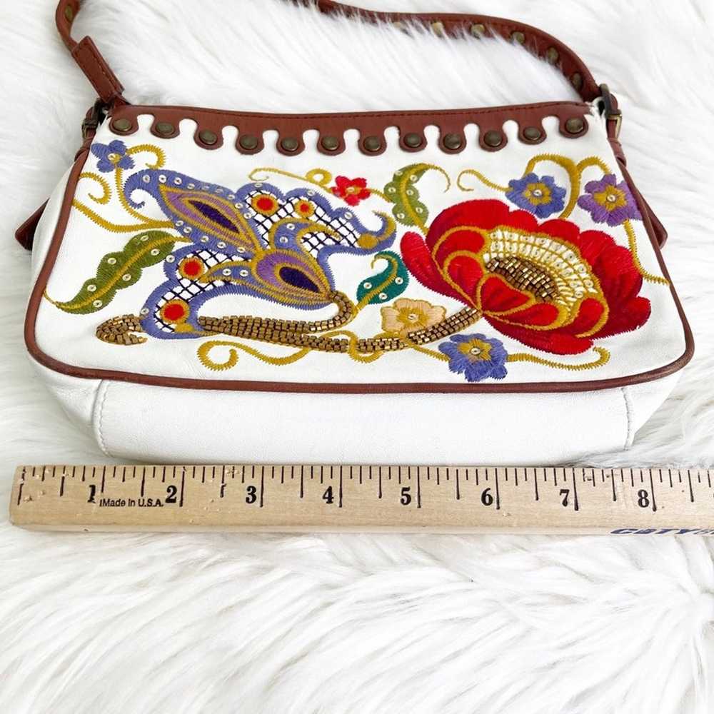 ISABELLA FIORE VINTAGE Embroidered Leather Handbag - image 3