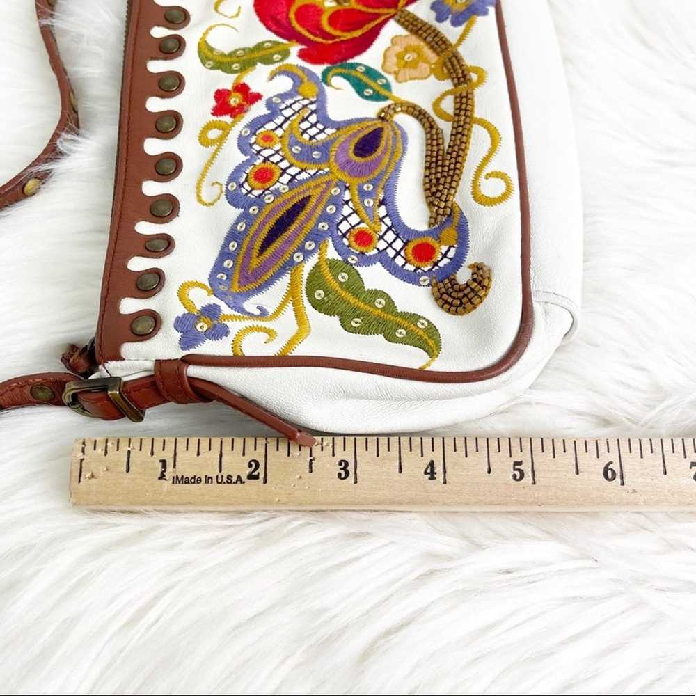 ISABELLA FIORE VINTAGE Embroidered Leather Handbag - image 4