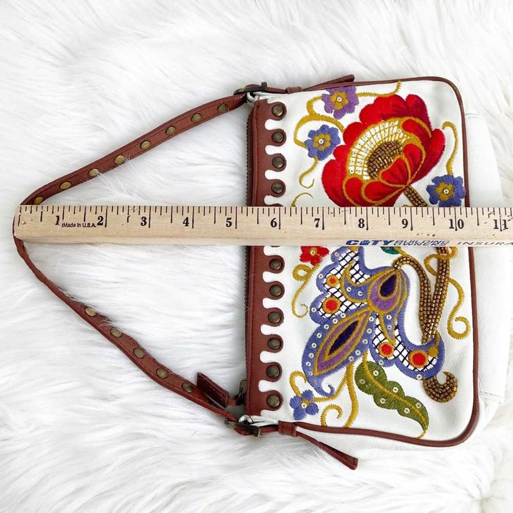 ISABELLA FIORE VINTAGE Embroidered Leather Handbag - image 5