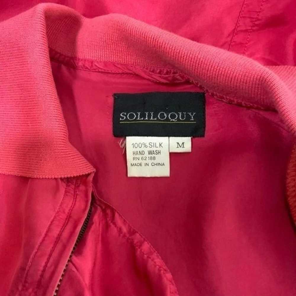 Womens vintage Soliloquy 100% silk shirt - image 6
